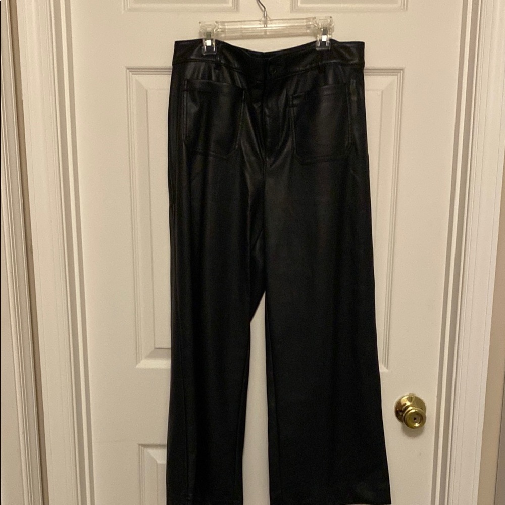 Black Faux Leather Pants